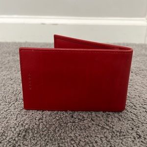 Coach leather red checkbook